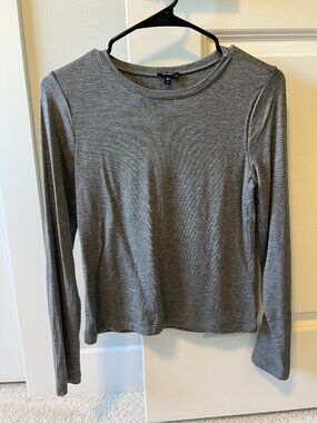 Express Gray Long Sleeve Top Size Medium